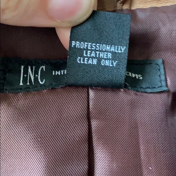 INC International Concepts Leather Jacket - Picture 5 of 7